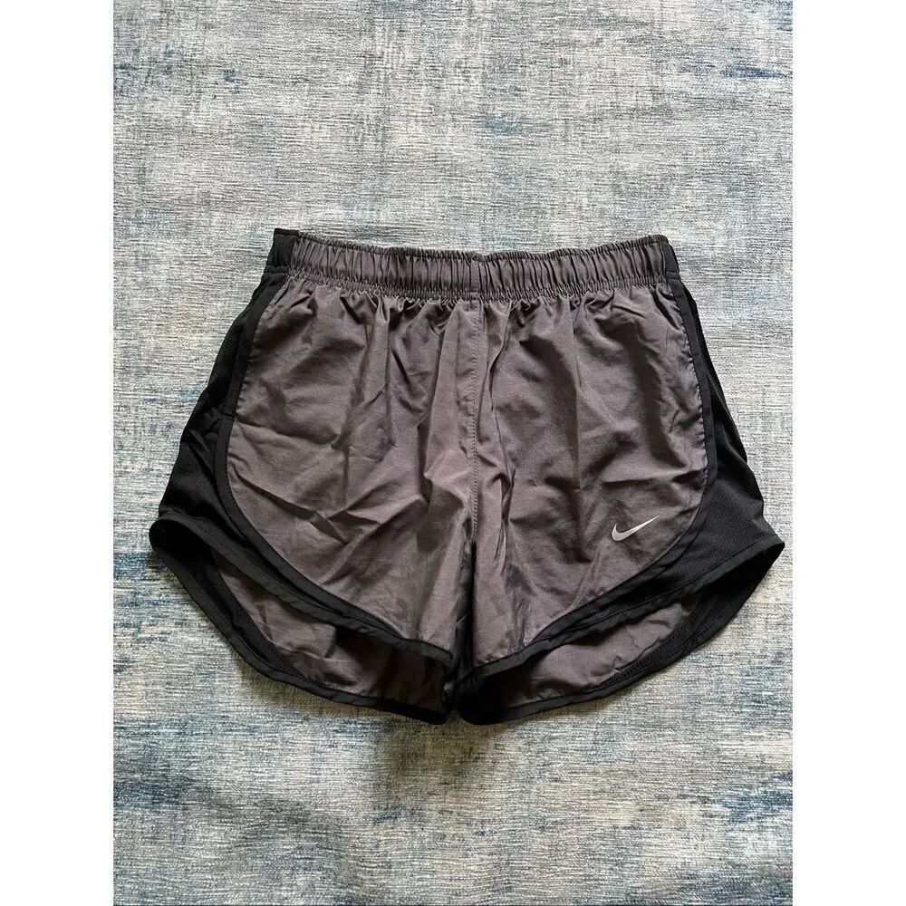 Nike Gray black Tempo Dri-FIT Brief Lined Running Shorts Women's Small
